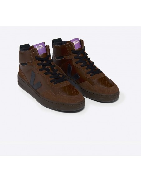 Tênis VEJA Masculino V-95 Couro Walnut Preto VEJA - VERT Oficial