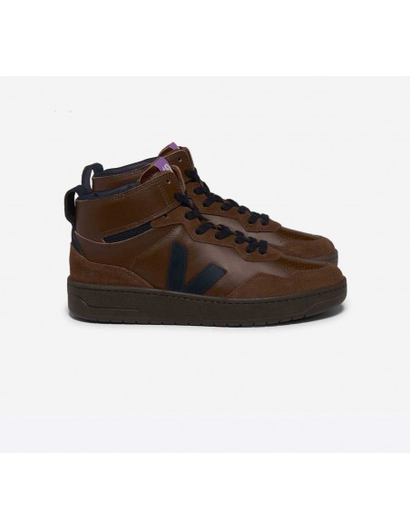 Tênis VEJA Masculino V-95 Couro Walnut Preto VEJA - VERT Oficial