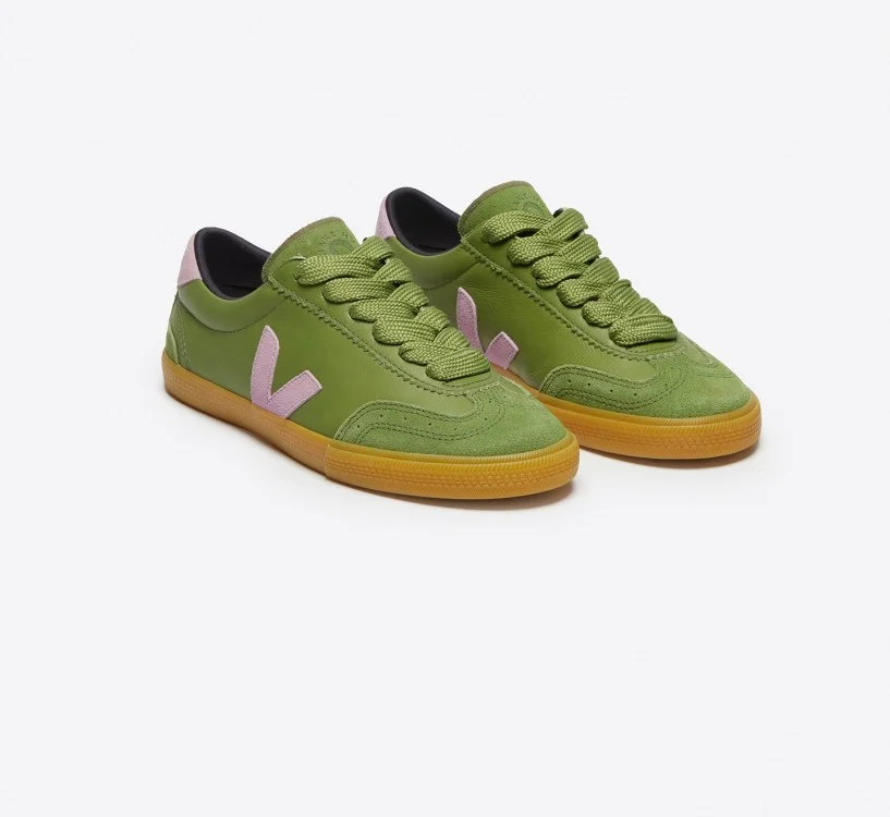 Tênis VEJA Feminino Volley Couro Veja X Make My Lemonade Kiwi Orchid VEJA - VERT Oficial 2