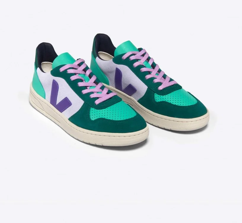 Tênis VEJA Feminino V-10 Suede Multico Swan Purple Pierre VEJA - VERT Oficial 2