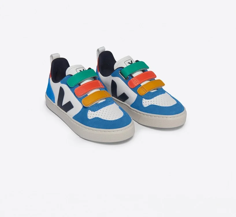 Tênis VEJA Infantil V-10 Couro Branco Multico Nautico VEJA - VERT Oficial 2