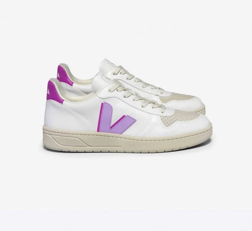 Tênis VEJA Feminino V-10 Cwl Branco Orchid Ultraviolet VEJA - VERT Oficial