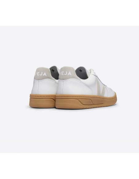 Tênis VEJA Feminino V-10 Couro Branco Natural VEJA - VERT Oficial