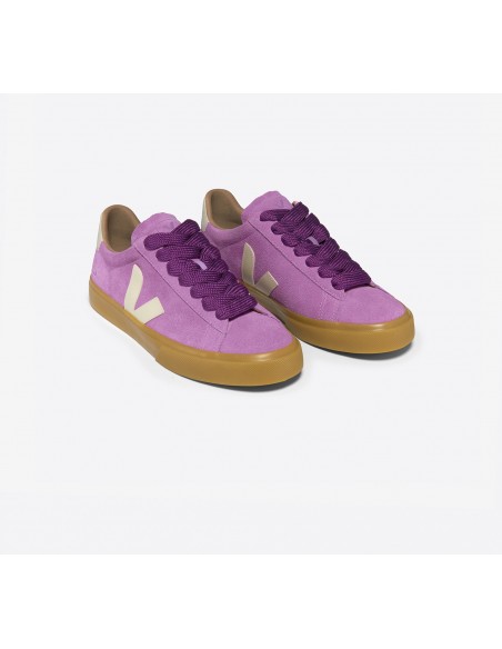 Tênis VEJA Feminino Campo Bold Suede Mulberry Pierre VEJA - VERT Oficial
