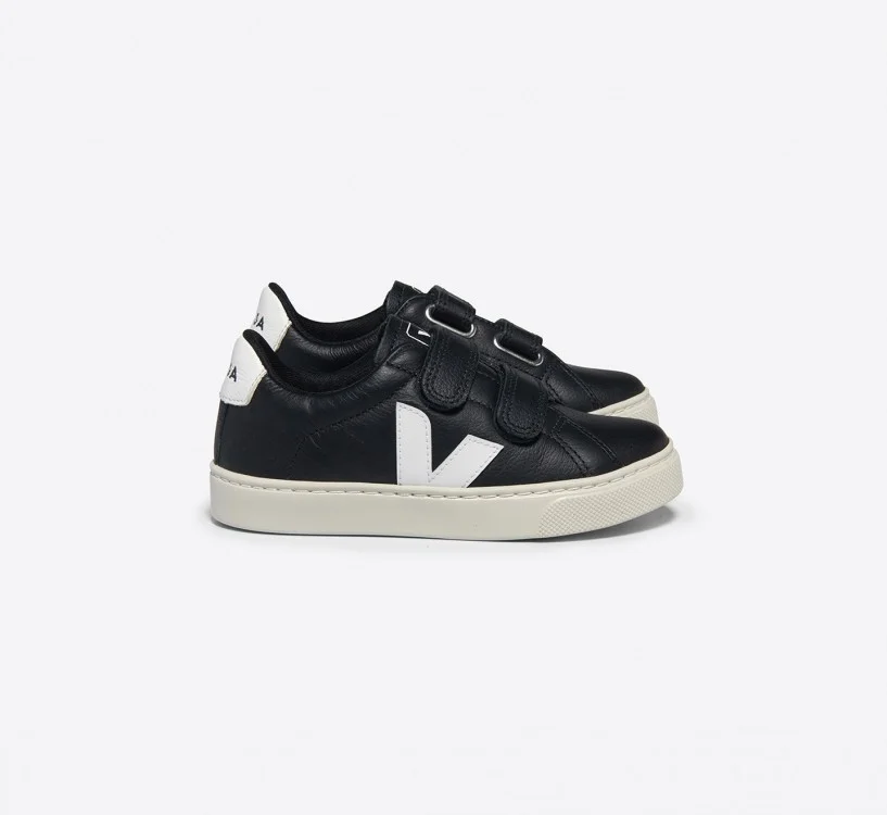 Tênis VEJA Infantil Esplar Couro Preto Branco VEJA - VERT Oficial
