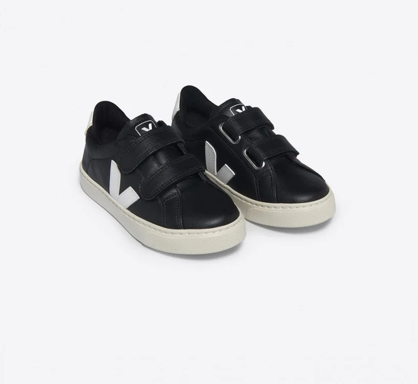 Tênis VEJA Infantil Esplar Couro Preto Branco VEJA - VERT Oficial 2