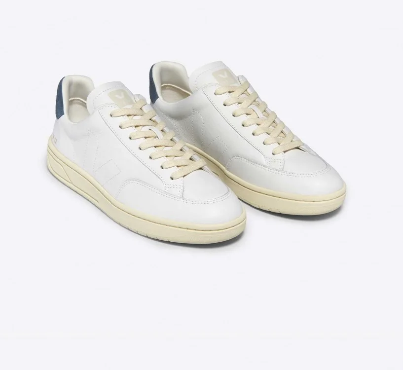Tênis VEJA Feminino V-12 Stitch Couro Branco California VEJA - VERT Oficial 2