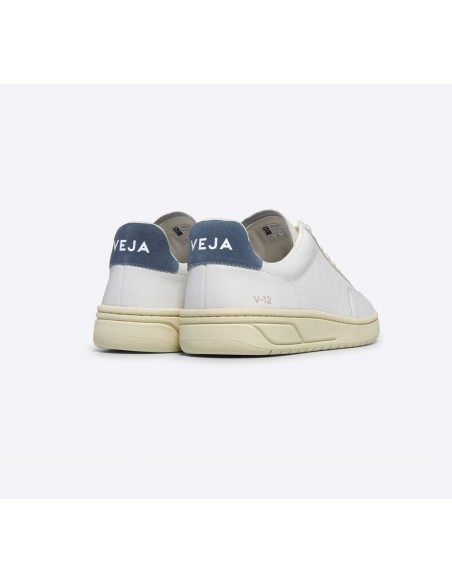 Tênis VEJA Feminino V-12 Stitch Couro Branco California VEJA - VERT Oficial