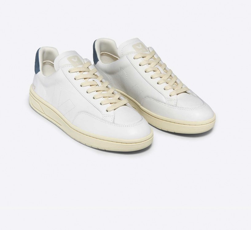 Tênis VEJA Masculino V-12 Stitch Couro Branco California VEJA - VERT Oficial 2