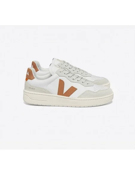 Tênis VEJA Feminino V-90 Couro Branco Umber VEJA - VERT Oficial