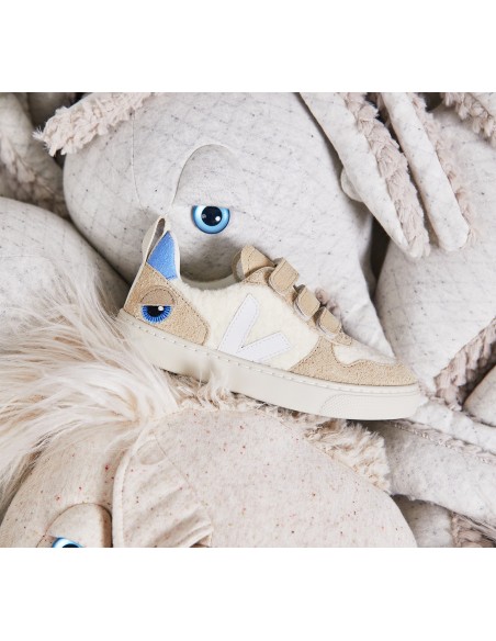 Tênis VEJA Infantil V-10 Fleece Veja X Bigstuffed Pure Branco VEJA - VERT Oficial