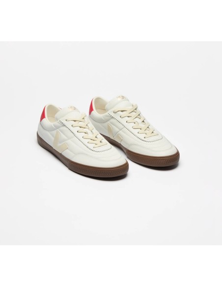 Tênis VEJA Feminino Panenka Couro Branco Pierre Pekin Bark VEJA - VERT Oficial