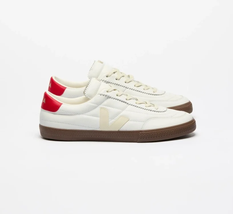 Tênis VEJA Masculino Panenka Couro Branco Pierre Pekin Bark VEJA - VERT Oficial