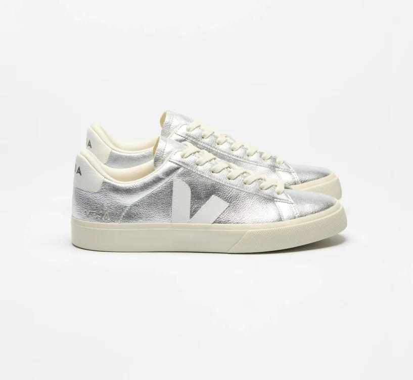 Tênis VEJA Masculino Campo Couro Silver Branco VEJA - VERT Oficial