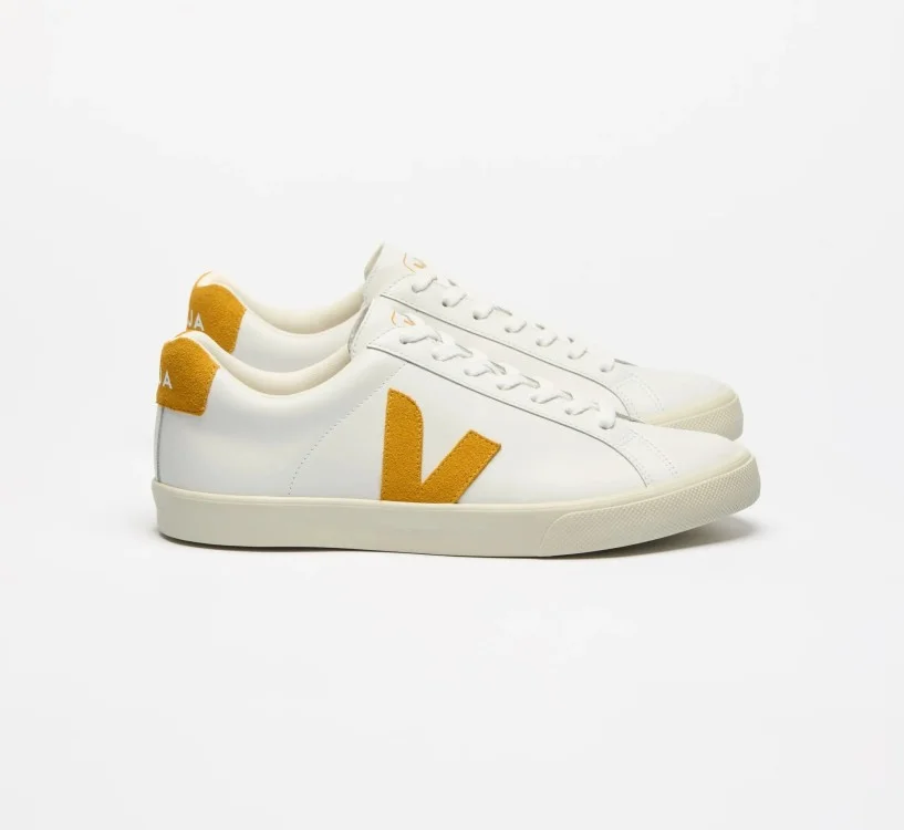 Tênis VEJA Feminino Esplar Couro Branco Safran VEJA - VERT Oficial