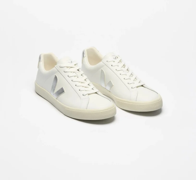 Tênis VEJA Feminino Esplar Couro Branco Silver VEJA - VERT Oficial 2