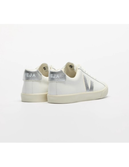Tênis VEJA Feminino Esplar Couro Branco Silver VEJA - VERT Oficial