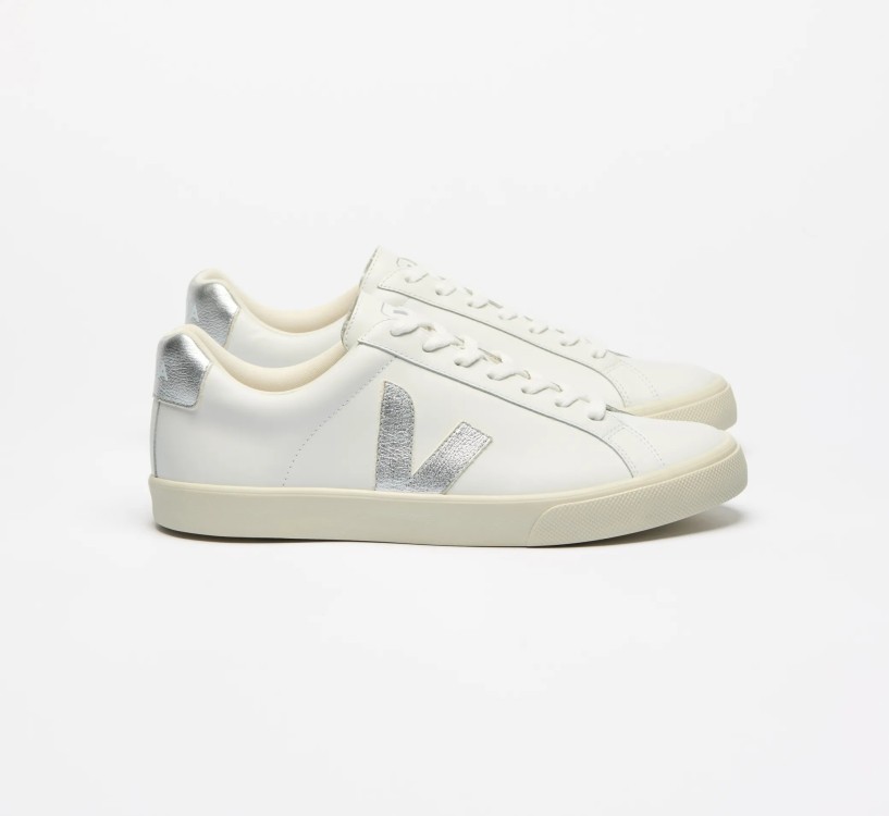 Tênis VEJA Masculino Esplar Couro Branco Silver VEJA - VERT Oficial