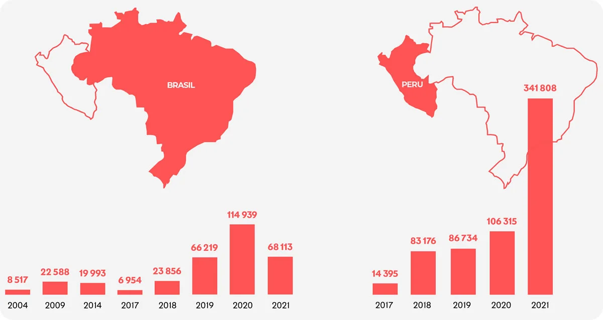 Gráfico de compra de algodão orgânico por quilo 