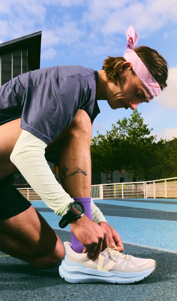 Man with Veja running shoes